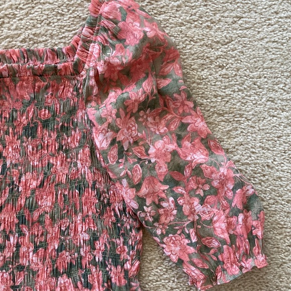 Nanette Lepore Floral Smocked Top - Picture 4 of 6